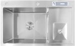 Anahita Chiuveta bucatarie cu o cuva, inox, satin, cu cos de gunoi si suport cutite, 78 x 48 x 22 cm, Anahita (D002ST) Chiuveta
