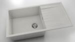 FAT Chiuveta bucatarie dreptunghiulara alba 90x49cm cu o cuva Fat 229 (chiuveta-alba-228) Chiuveta