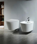 Anahita Construction Vas WC suspendat Rimless cu capac Soft Close, 52, 5 x 36 x 32 cm, alb, Beauty, Anahita (LX1905)