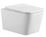 Anahita Construction Vas WC suspendat Rimless cu capac Soft Close, 52 x 37 x 29 cm, alb, Recall, Anahita (LX1907)