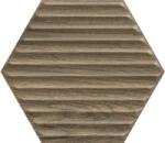 Paradyz Faianta SERENE BROWN HEX tip hexagon, lemn, rectificata, baie bucatarie 17.1x19.8cm Tubadzin (PARAF0915)