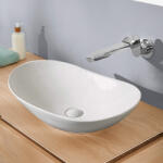 Fluminia Lavoar baie pe blat MY LIFE, oval, alb din ceramica 60.5x36cm, Fluminia (50318314)