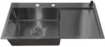 Anahita Chiuveta bucatarie cu o cuva, inox, negru, cu picurator si dozator detergent, 78 x 48 x 22 cm, Anahita (B007BL) Chiuveta