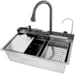 Anahita Chiuveta bucatarie multifunctionala inox, satin cu baterie Smart II, o cuva, 750x480x220mm, Anahita (W006ST)