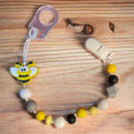  Egyedi cumilánc méhecskével sárga színben (1333)