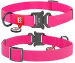 WAU DOG gyorskioldású csatos vízálló nyakörv, 20 mm széles, 24-40 cm hosszú, rózsaszín