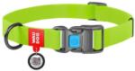WAU DOG műanyag csatos vízálló nyakörv, 15 mm széles, 23-35 cm hosszú, zöld