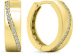 Brilio Silver Időtlen, aranyozott karika fülbevaló cirkónium kövekkel EA456Y
