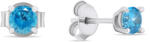 Brilio Silver Cercei din argint cu zirconiu cubic albastru deschis EA598WLB