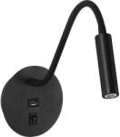 Brilagi Lampă LED flexibilă de perete cu port USB Brilagi MAYA LED/3W/230V negru (BG1065)