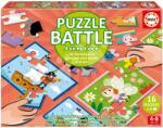 Educa Puzzle Battle fantezie Fantasy Junior Educa 16 tipuri de puzzle-uri cu 144 piese și 16 cărți cu imagini de la 4 ani (EDU20118) Puzzle
