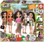 Educa Lucru ceativ My Model Doll Design Animal Print Educa confecționează-ți propriile păpuși cu motiv de animale 5 modele de la 6 ani (EDU20098)
