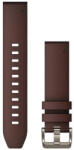Garmin Curea Garmin QuickFit de 22 mm, piele, maro, cataramă metalică (Fenix 7X/6X/5X, Tactix, etc. )