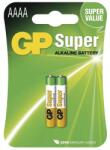 GP Batteries GP Super alkáli AAAA (25A, LR61, LR8, MN2500) szuper mikro ceruza elem 2db/bliszter (B1306) - officedepot