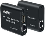 Thunder HDX-120, HDMI hosszabbító adapter, Ethernet + HDMI kimenet (120m)