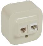 Legrand Forix IP20 fk 1xRJ45 Cat5e UTP informatikai + RJ11 telefoncsatlakozóaljzat bézs (LEG-782451)