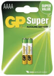GP Batteries GP Super alkáli AAAA (25A, LR61, LR8, MN2500) szuper mikro ceruza elem 2db/bliszter (B1306) - haztartasibolt