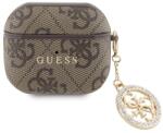GUESS 4G Script PC/PU Charm tok AirPods 3 Barna készülékekhez