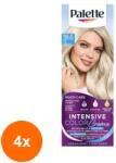 Schwarzkopf Palette Set 4 x Vopsea de Par Permanenta Palette Intensive Color Creme A10 Blond Cenusiu, 110 ml