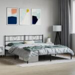 vidaXL fekete fém ágykeret fejtámlával 180 x 200 cm (355467)