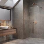 Radaway Perete de dus tip Walk-In, cupru periat, Radaway Modo New Brushed Copper II 389065-93-01 (389065-93-01)