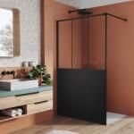 RONAL Perete de dus tip Walk-In, cu profil compensator de fixare pe perete, Ronal Easy STR4P Loft 69 Black Line STR4P0900676 (STR4P0900676)