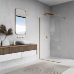 RONAL Perete de dus tip Walk-In, cu profil compensator de fixare pe perete, Ronal Easy Segel STR4PS Gold Brushed STR4PS1001307 (STR4PS1001307)