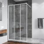 RONAL Perete de dus tip Walk-In, cu profil compensator de fixare pe perete, Ronal Easy STR4P Loft 72 White Line STR4P0800972 (STR4P0800972)