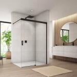 RONAL Perete de dus tip Walk-In, cu parte culisanta si parte fixa, Ronal Cadura CAW2 Black Line CAW2D1500607 (CAW2D1500607)
