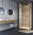 Radaway Perete de dus tip Walk-In, negru mat, Radaway Modo X Black II Factory 389314-54-55 (389314-54-55)