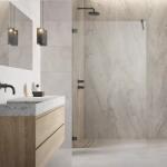 Radaway Perete de dus, cu sistemul de fixare cu bride, Radaway Essenza Pro Brushed GunMetal Walk-in 10103130-92-01 (10103130-92-01)