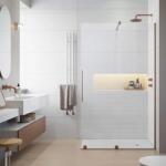 Radaway Perete de dus, cu parte culisabila, Radaway Furo Brushed Copper Walk-In 10106638-93-01R, 10110594-01-01 (10106638-93-01R, 10110594-01-01)