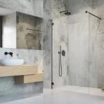 Radaway Perete de dus, cu sistemul de fixare cu bride, Radaway Essenza Pro Black Walk-in II 10103095-54-01 (10103095-54-01)