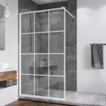 RONAL Perete de dus tip Walk-In, cu profil compensator de fixare pe perete, Ronal Easy STR4P Loft 75 White Line STR4P0800975 (STR4P0800975)