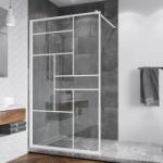 RONAL Perete de dus tip Walk-In, cu profil compensator de fixare pe perete, Ronal Easy STR4P Loft 73 White Line STR4P0900973 (STR4P0900973)