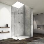 RONAL Perete de dus tip Walk-In, cu profil compensator de fixare pe perete si o parte mobila, Ronal Cadura CADUO CADUOG1205007 (CADUOG1205007)