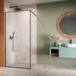 Radaway Perete de dus tip Walk-In universal, negru mat, Radaway Modo F Black II 10409064-54-01 (10409064-54-01)