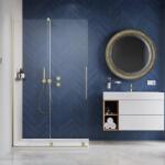 Radaway Perete de dus, cu parte culisabila, Radaway Furo Brushed Gold Walk-In 10106538-99-01L, 10110494-01-01 (10106538-99-01L, 10110494-01-01)