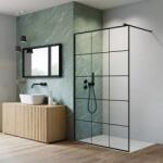 Radaway Perete de dus tip Walk-In, negru mat, Radaway Nes Black Walk-In II Factory 10013070-54-55 (10013070-54-55)