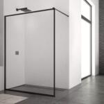 RONAL Perete de dus tip Walk-In, cu profil compensator de fixare pe perete, Ronal STR4P Easy Loft 79 Black Line STR4P0900679 (STR4P0900679)