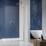 Radaway Perete de dus tip Walk-In, cu stabilizator in forma de L, auriu periat, Radaway Modo SL Brushed Gold II 10319094-99-01R (10319094-99-01R)