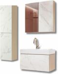 Cersanit Set complet mobiler baie CALACATTA placat cu ceramica, dulap cu oglinda si lavoar 60 cm Cersanit (CalacattaSet)