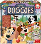 Educa Társasjáték Utazás kutyusokkal Travel Doggies Educa játéktábla 4 figurával és 16 zsetonnal spanyol angol francia és portugál nyelven (19974)