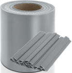 Malatec Belátásgátló, világos szürke színű árnyékoló 19cmx35m, 20db rögzítővel, 450g/m2, UV védelem