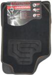 CUSTO POL Set Covorase Auto Universale Custo Twin, Mocheta, negru cu bordura portocalie, 4 buc