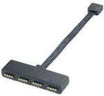 Akasa LED-es PC splitter kábel[1x RGB LED dugó - 4x RGB LED alj]0.10 mFeketeAkasa