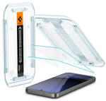  Samsung Galaxy S24 FE SM-S721, Kijelzővédő fólia, ütésálló fólia (az íves részre is! ), Tempered Glass (edzett üveg), Spigen Ez Fit, Clear, 2 db / csomag