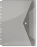 DONAU Folie protectie documente A4 portret, inchidere cu capsa, 4/set, 200 microni, DONAU - fumuriu (DN-8540001PL-02)