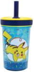  Pokémon Pikachu cseppmentes pohár szívószállal 370 ml (08087) - gigajatek