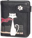 Shagwear fekete macska mintás pénztárca (WALT0958sm_zip)